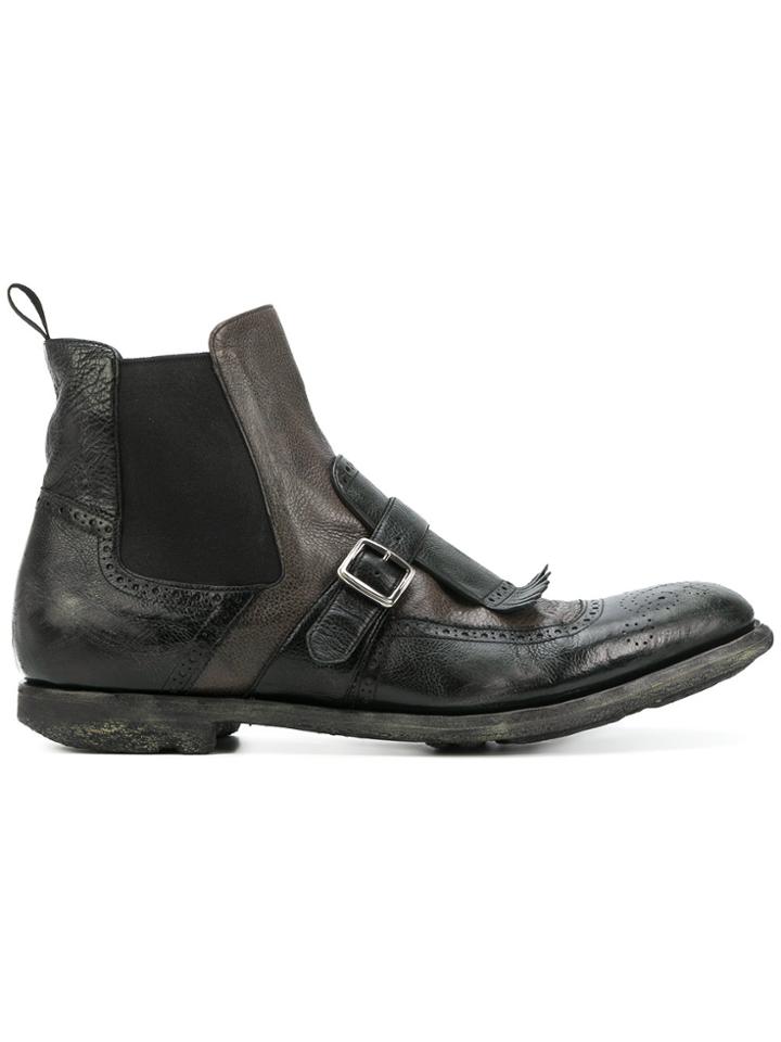 Church's Worn-effect Ankle Boots - Black