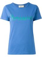Maison Kitsuné Parisienne T-shirt, Women's, Size: M, Blue, Cotton