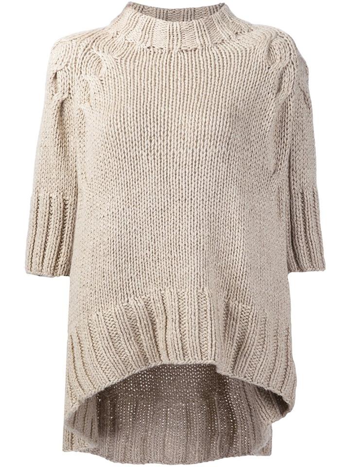 Spencer Vladimir Three-quarter-sleeve Jumper, Women's, Nude/neutrals, Silk/cashmere