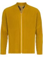 Homme Plissé Issey Miyake Yellow Plissé Front Zipped Jacket - Yellow &