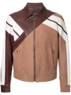 Neil Barrett - Geometric Panelled Jacket - Men - Leather - S, Brown, Leather