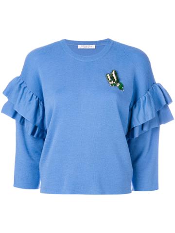 Vivetta Ribe Ruffle Jumper - Blue