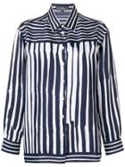 Salvatore Ferragamo Striped Long-sleeve Shirt - Blue