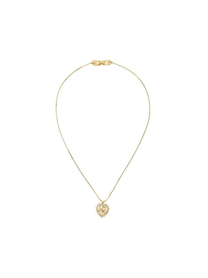 Nina Ricci Vintage Heart Shape Pendant Necklace, Women's, Metallic