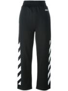 Off-white Side Stripes Track Pants, Women's, Size: Large, Black, Viscose/polyester