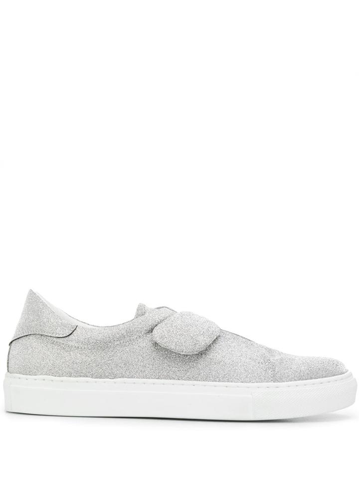Rupert Sanderson Vivaldi Glittered Sneakers - Silver