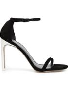 Stuart Weitzman Nudistsong Sandals, Women's, Size: 9, Black, Suede