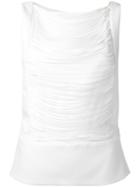 Tom Ford - Pleated Sleeveless Blouse - Women - Silk/polyester/spandex/elastane - 38, White, Silk/polyester/spandex/elastane