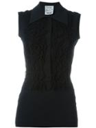 Moschino Pre-owned Frill Detail Top - Black