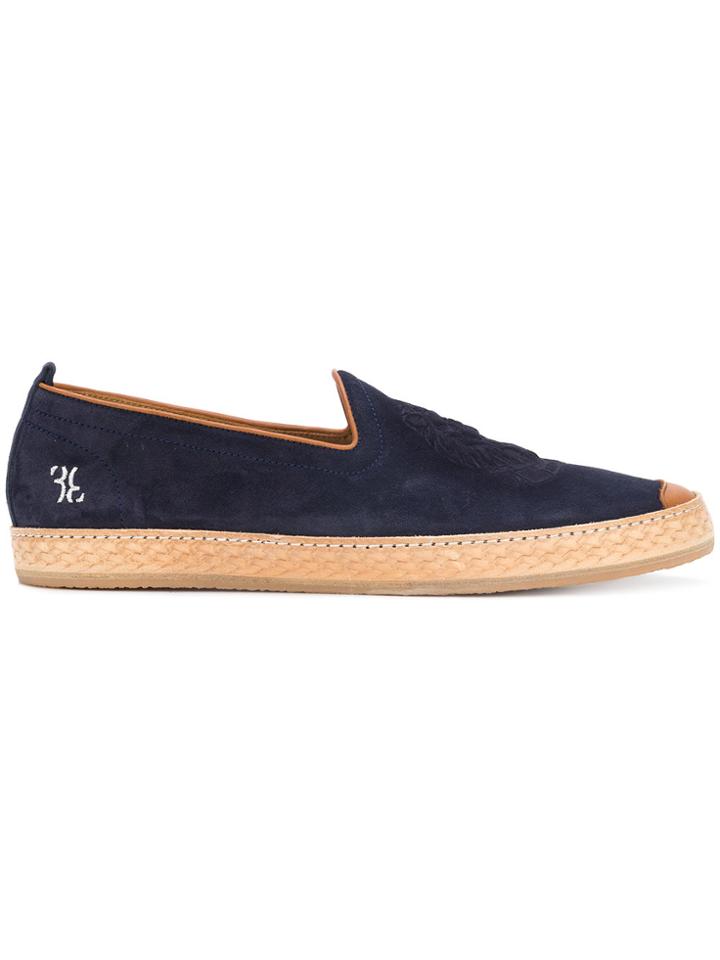 Billionaire Slip-on Embossed Sneakers - Blue
