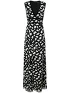 Yigal Azrouel - Geometric Pattern Gown - Women - Polyester/viscose - 8, Black, Polyester/viscose