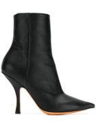 Y / Project Pointed Ankle Boots - Black