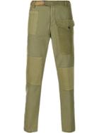 White Sand Patch Straight-leg Trousers - Green