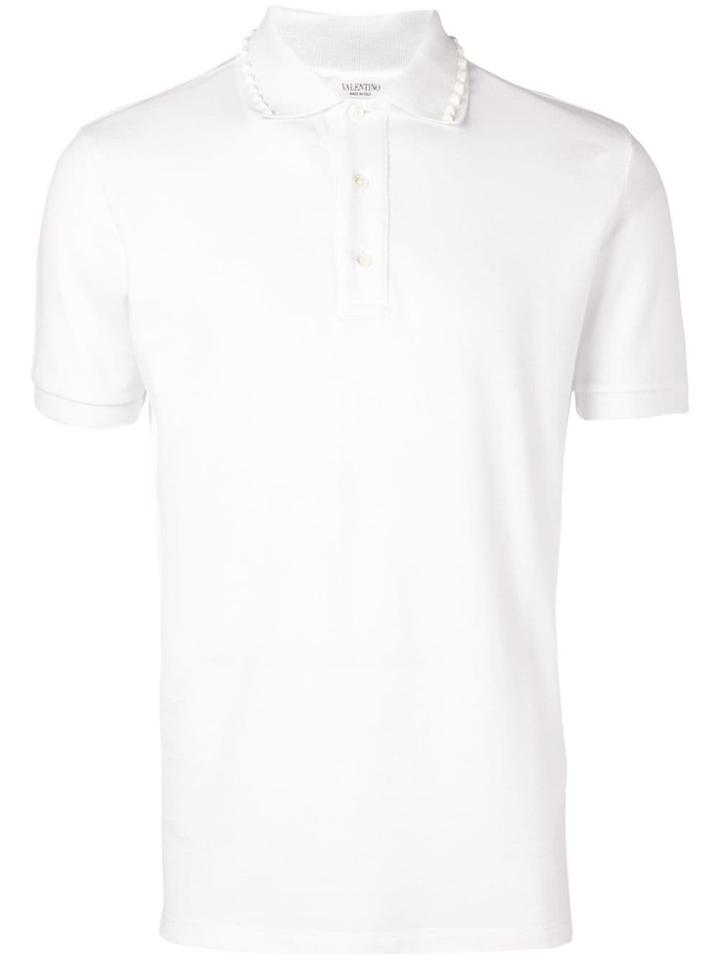 Valentino Rockstud Polo Shirt - White