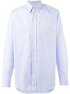 Brioni Button Down Collar Shirt, Men's, Size: Small, Blue, Cotton