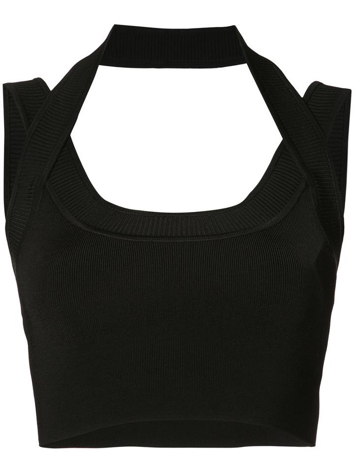 T By Alexander Wang Cropped Tank Top, Women's, Size: Small, Black, Nylon/spandex/elastane/viscose