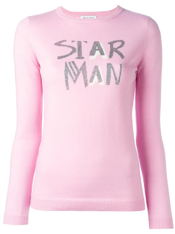 Bella Freud Star Man Jumper, Women's, Size: Xs, Pink/purple, Viscose/nylon/metallic Fibre/wool