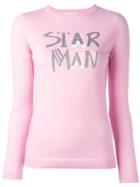 Bella Freud Star Man Jumper, Women's, Size: Xs, Pink/purple, Viscose/nylon/metallic Fibre/wool