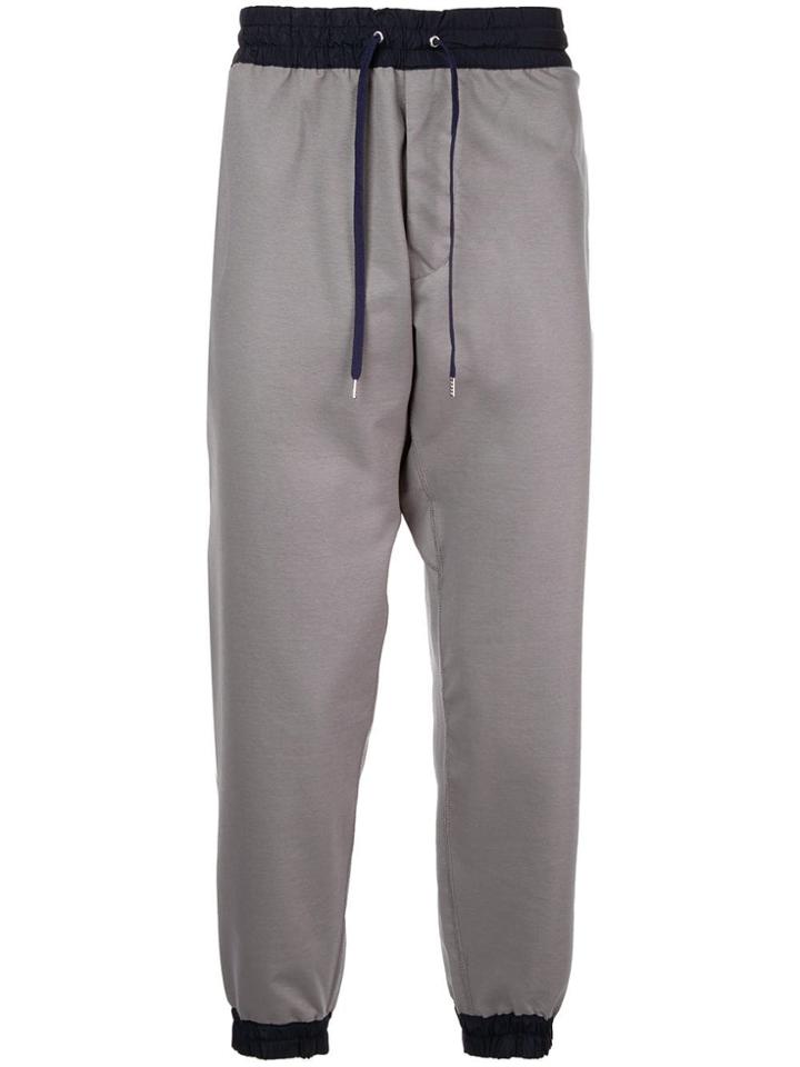 Kolor Drawstring Waist Cropped Trousers - Grey