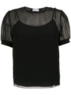 Nk Sheer Silk Top - Black