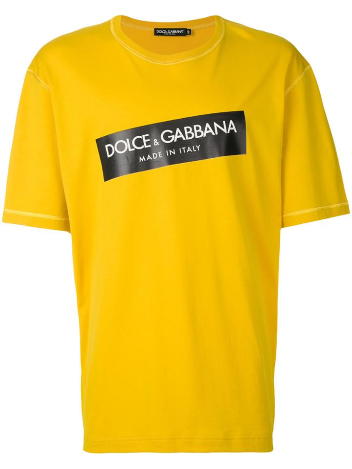 Dolce & Gabbana Logo T-shirt - Yellow & Orange