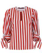 Reinaldo Lourenço Striped Top - Red