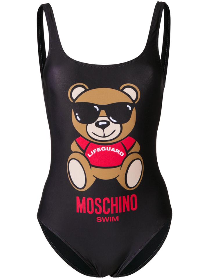 Moschino Lifeguard Teddy Bear Swimsuit - Black