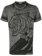 Versace Jeans Distressed Logo Print T-shirt - Grey