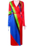 Attico Striped Wrap Dress - Multicolour