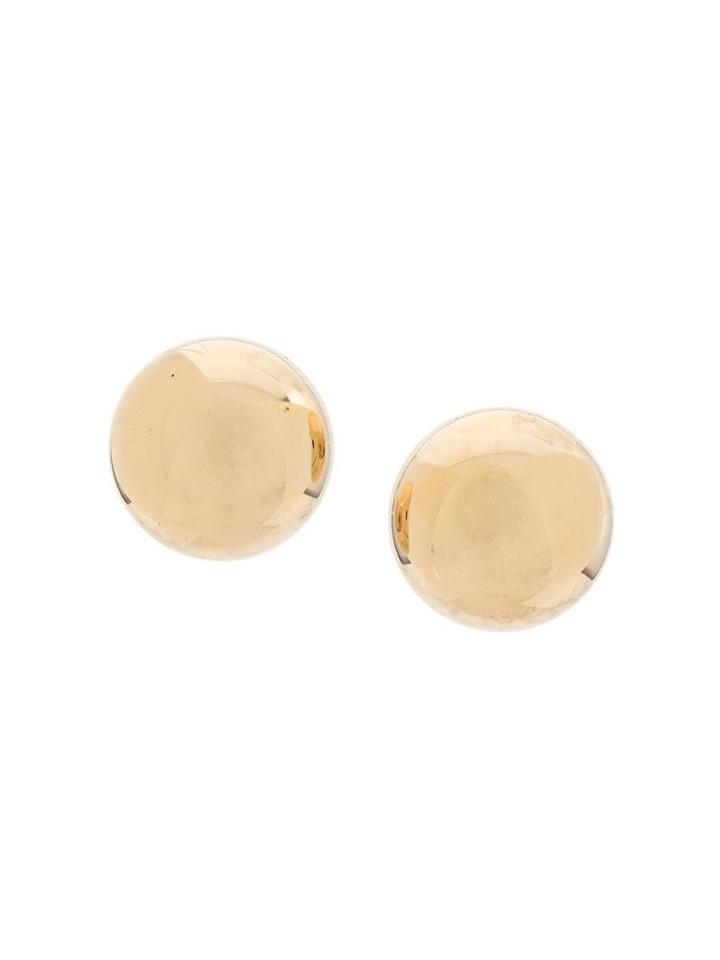 Givenchy Pre-owned Polished Round Earrings - Gold