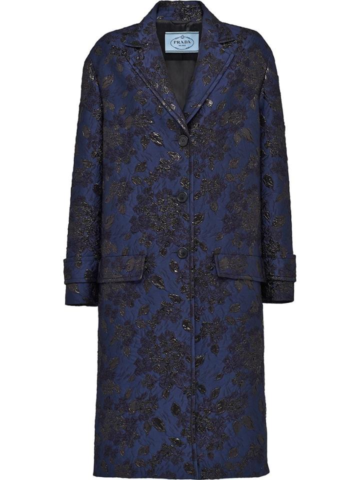 Prada Cloqué Coat - Blue