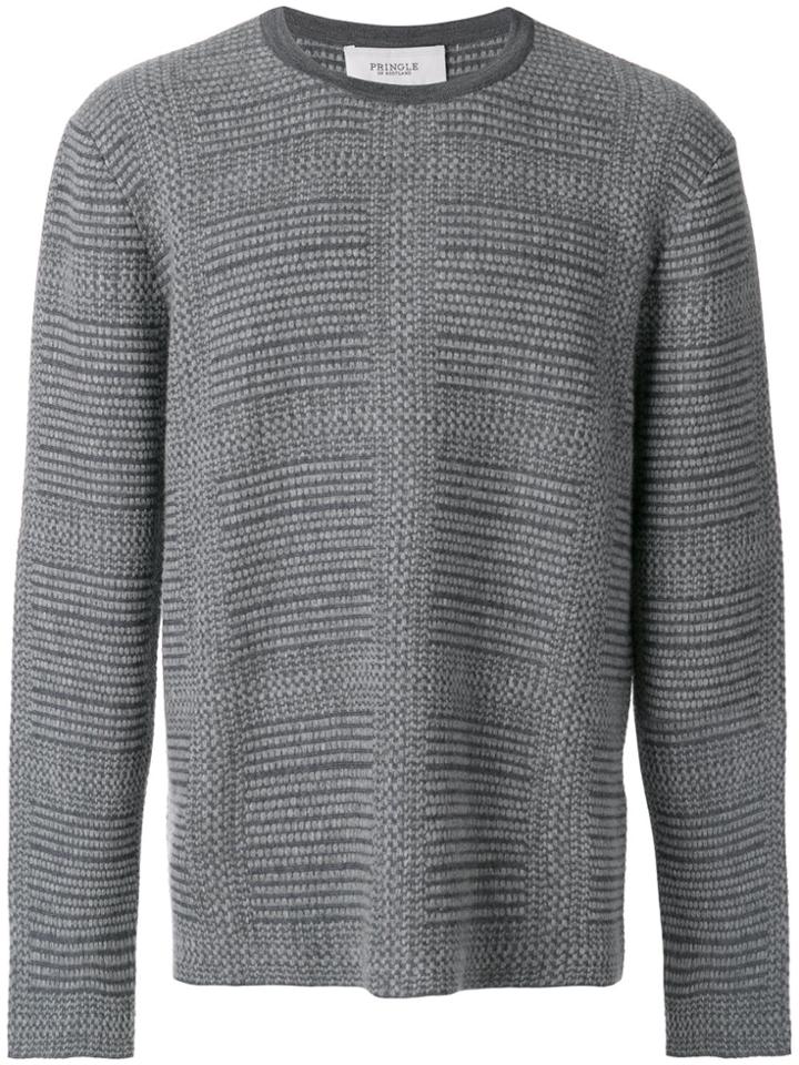 Pringle Of Scotland Woven Tartan Jumper - Grey