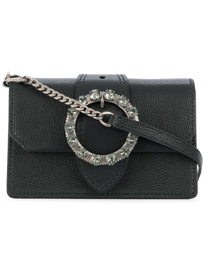 Miu Miu Embellished Buckle Mini Bag - Black