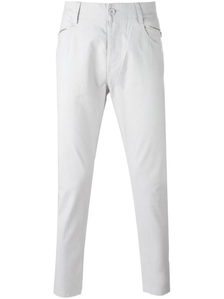 Unconditional Zipped Leg Trousers, Men's, Size: Large, Grey, Cotton/spandex/elastane