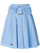 Philipp Plein Belted Pleated Skirt - Blue