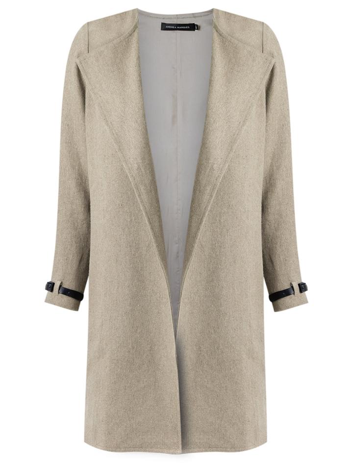 Andrea Marques Oversized Coat - Nude & Neutrals