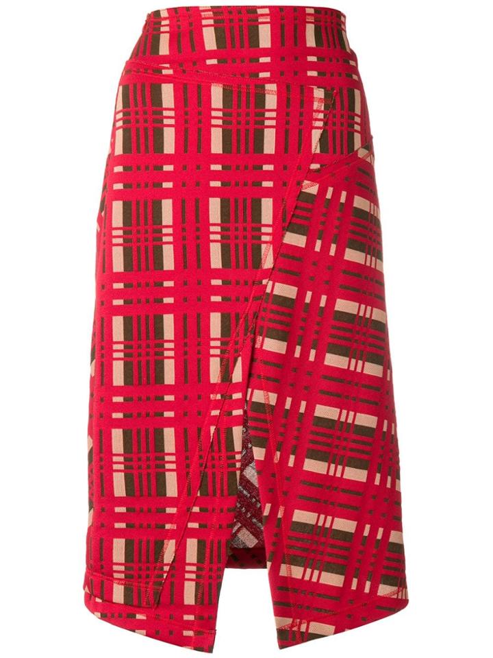 Damir Doma Rauha Tartan Skirt - Red