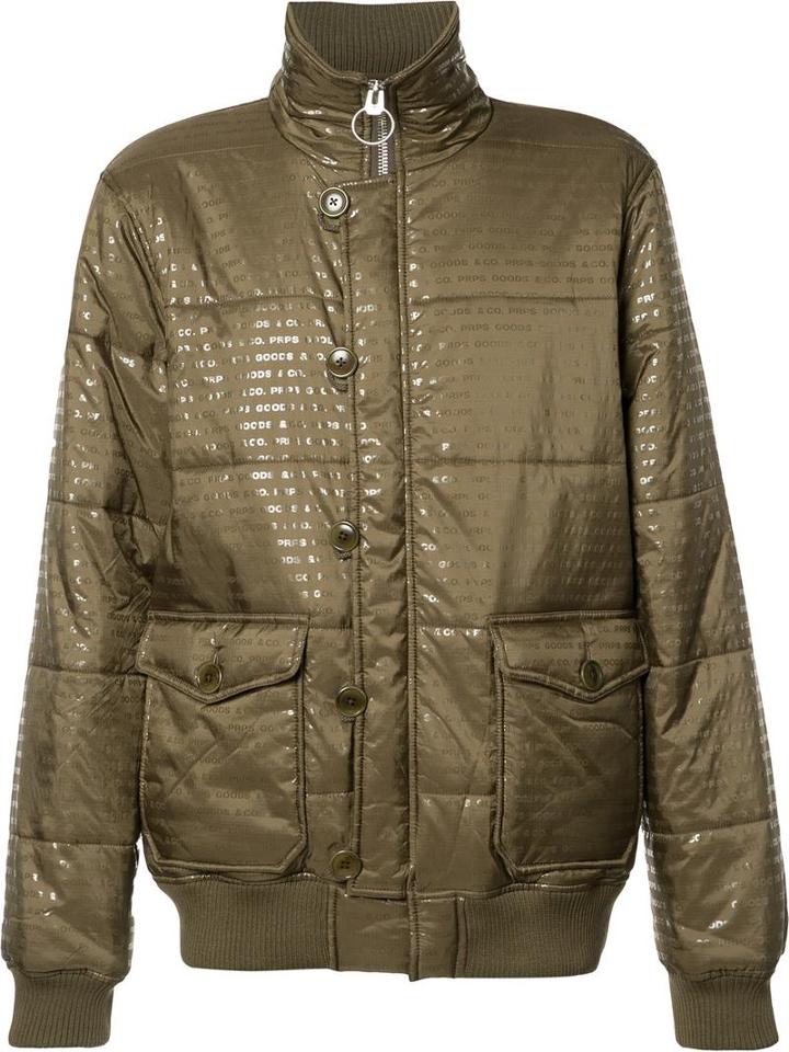 Prps Funnel Neck Padded Jacket, Men's, Size: Xxl, Green, Nylon/polyester