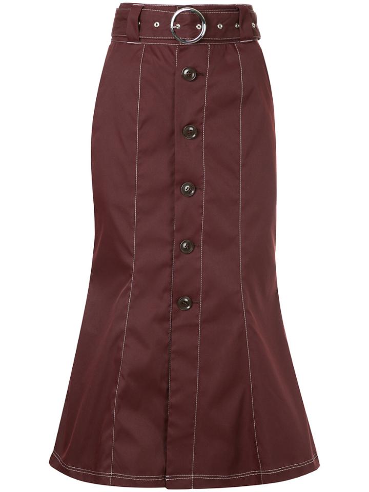 G.v.g.v. Contrast Stitch Belted Skirt - Red