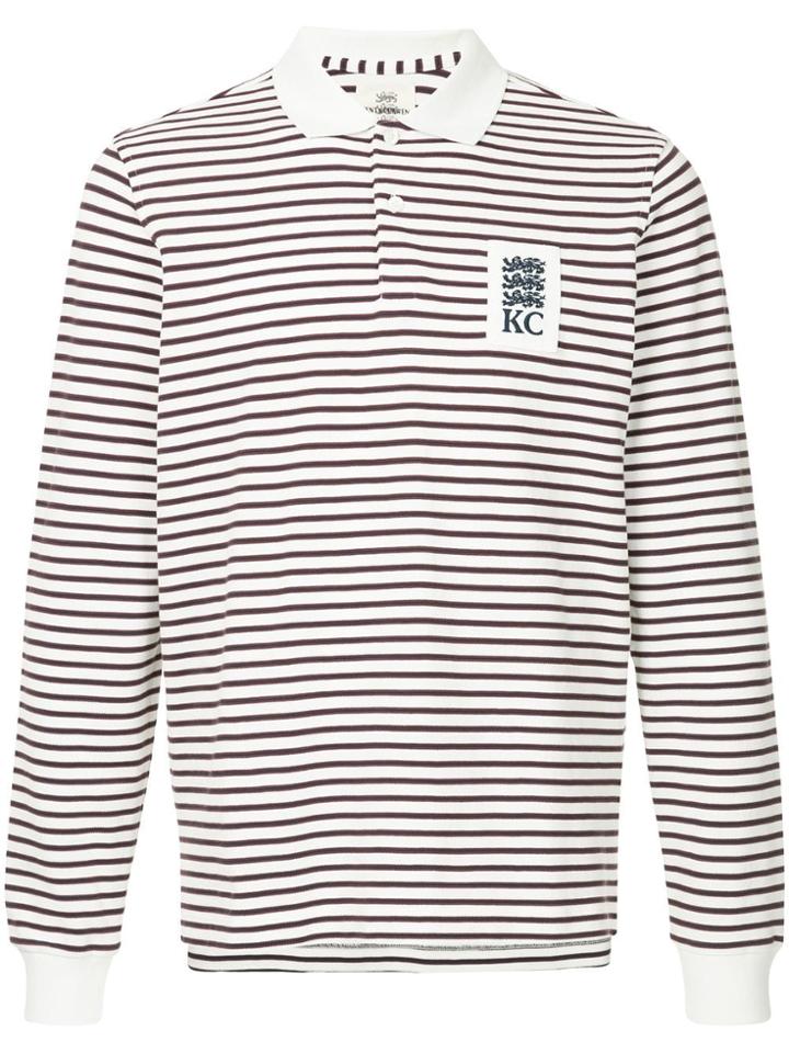 Kent & Curwen Striped Logo Polo Shirt - White