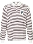 Kent & Curwen Striped Logo Polo Shirt - White