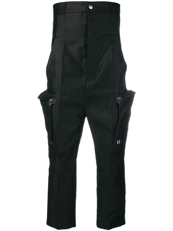 Rick Owens High-waisted Cargo Trousers - Black