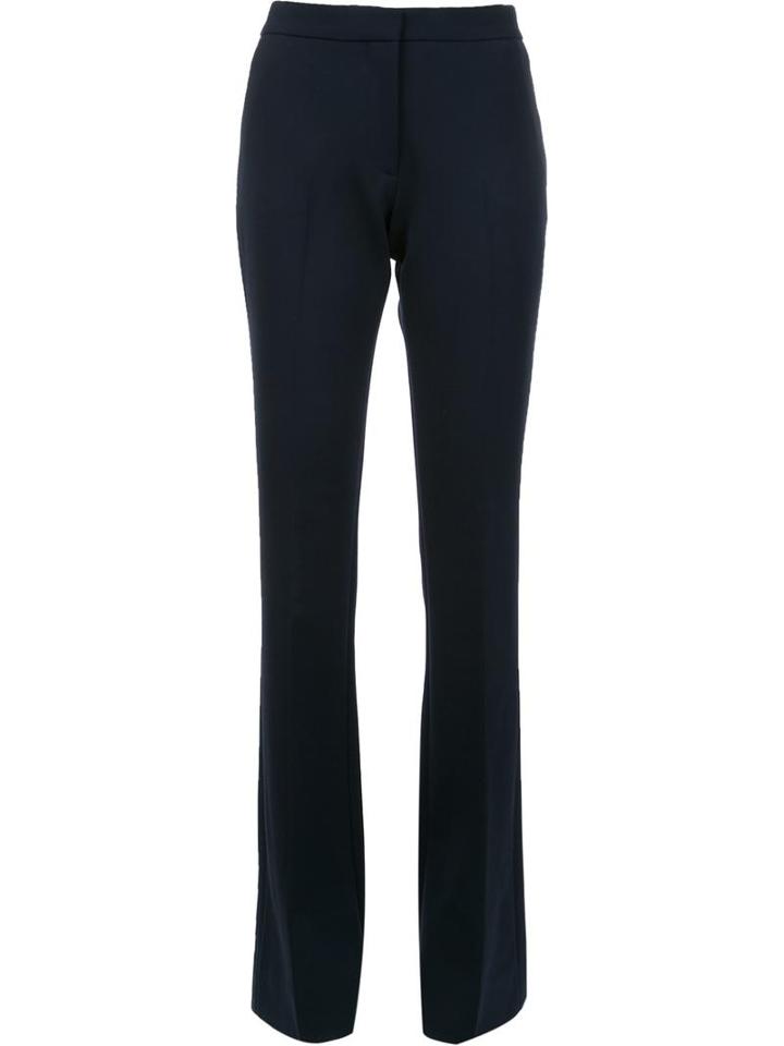 Victoria Victoria Beckham Flared Trousers, Women's, Size: 14, Blue, Wool/spandex/elastane/nylon/cotton