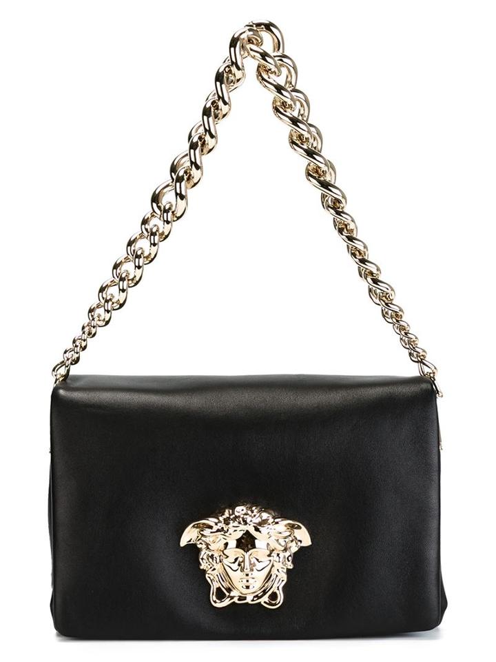 Versace Medusa Shoulder Bag, Women's, Black
