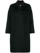 Twin-set Concealed Fastening Coat - Black