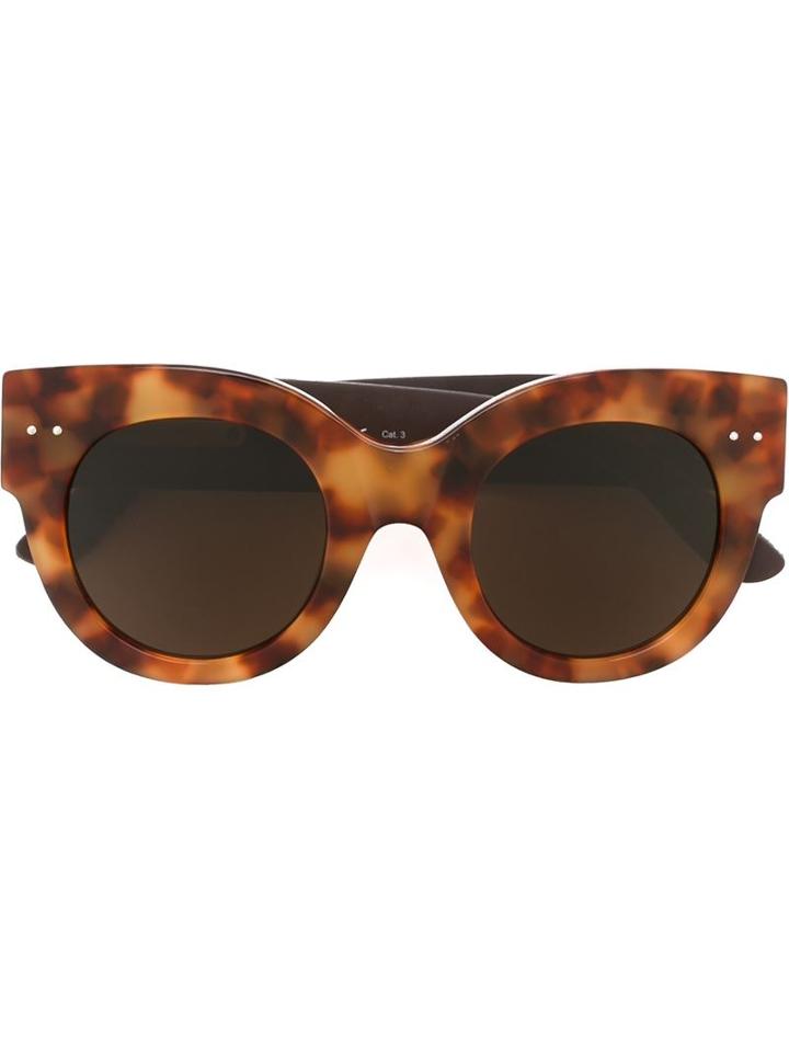 Bottega Veneta Eyewear Round Frame Sunglasses