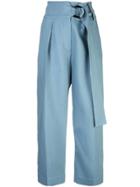 Petar Petrov High-waisted Trousers - Blue