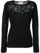 Michael Michael Kors Floral Embellished Sweater - Black