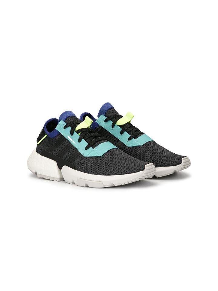 Adidas Kids Colour-block Sneakers - Black