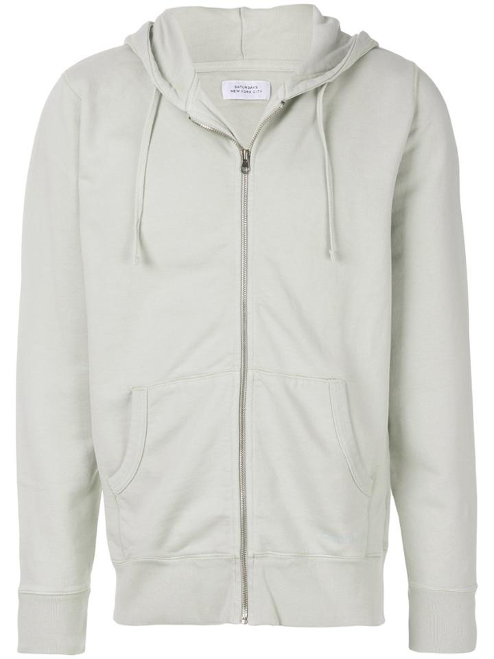 Saturdays Nyc Zipped Hoodie - Green